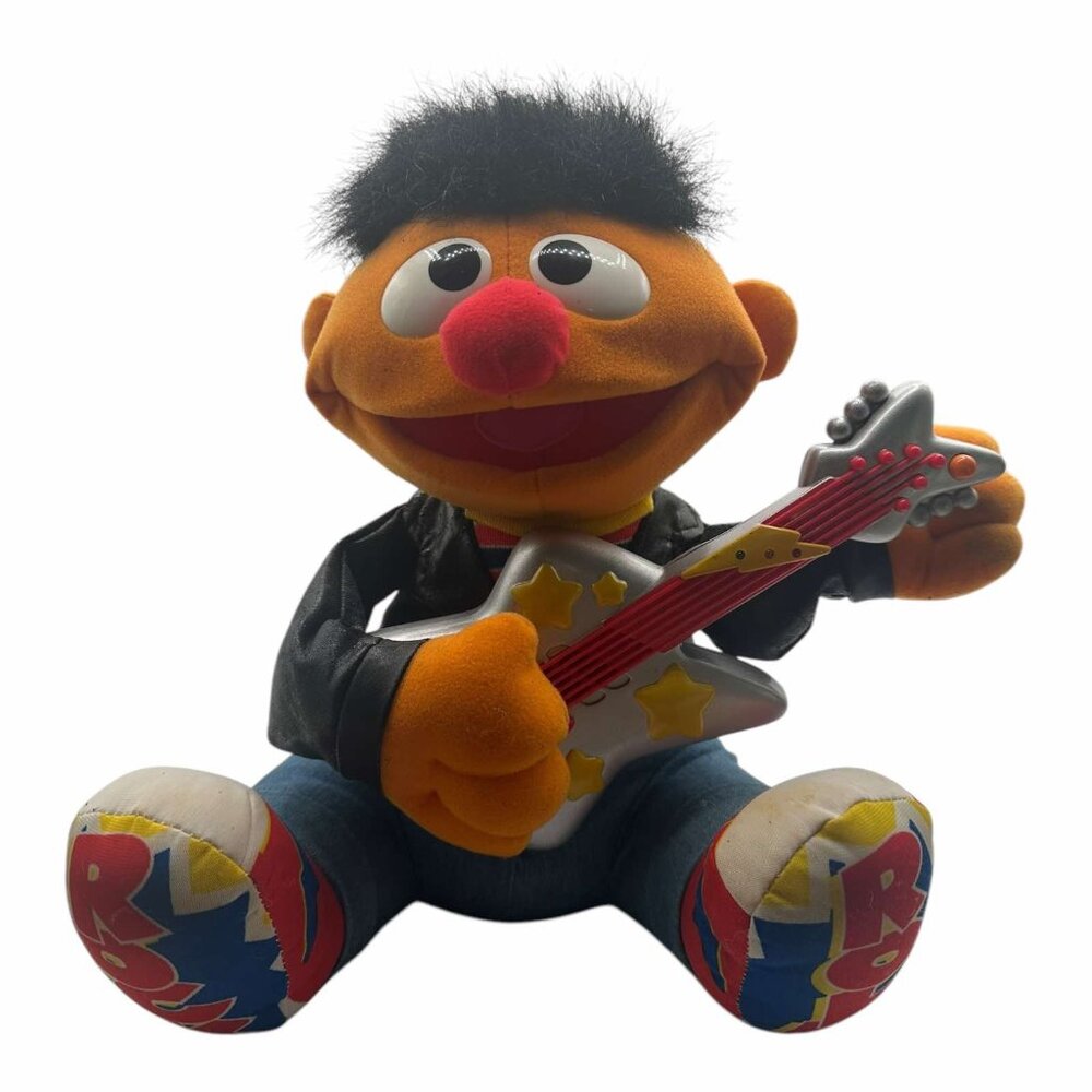 VTG Tyco Ernie Rockin Guitar Plush Toy Collectible Sings Shakes Tested Working